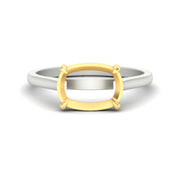 East West Semi Mount 2 Tone Engagement Ring